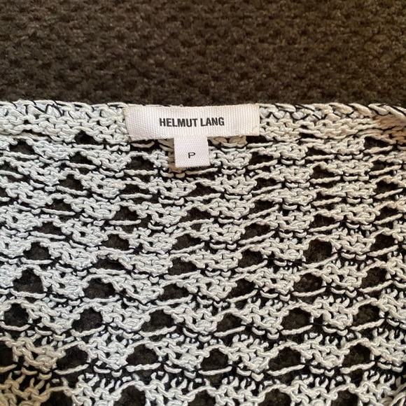 Helmet Lang open knit v neck sweater sz P (XS) - Picture 3 of 4